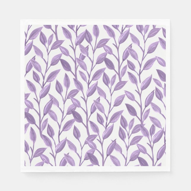 Servilleta De Papel Hojas de lavanda (Anverso)