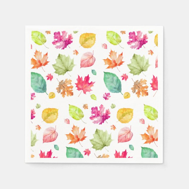 Servilleta De Papel Hojas de otoño (Anverso)