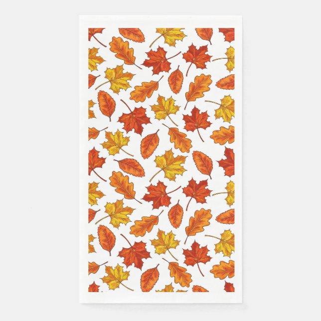 Servilleta De Papel Hojas de Otoño (Anverso)