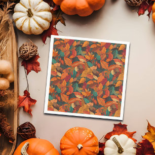 Servilleta De Papel Hojas de otoño coloridas