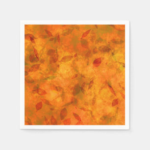 Servilleta De Papel hojas de otoño en naranja