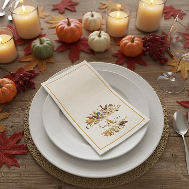 Servilleta De Papel Hojas de otoño enmarcan personalizadas  (Subido por el creador)