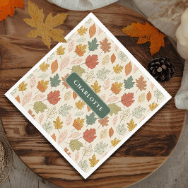 Servilleta De Papel Hojas de otoño personalizadas - Fiesta acogedor de
