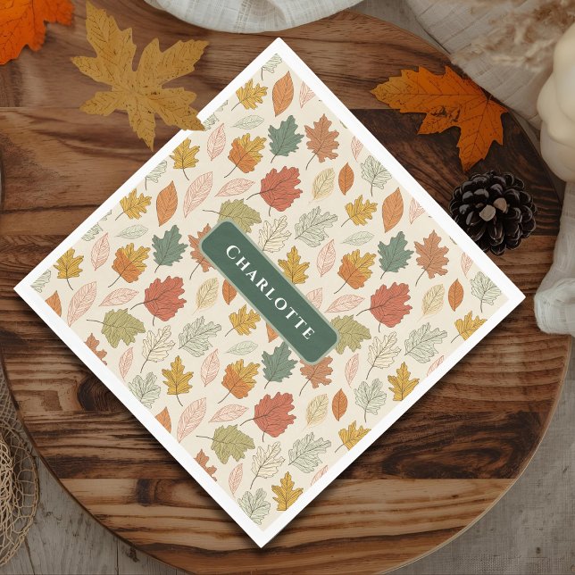 Servilleta De Papel Hojas de otoño personalizadas - Fiesta acogedor de (Subido por el creador)