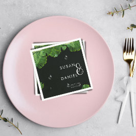 Servilleta De Papel Hojas de palma exuberantes tropicales silvestres y