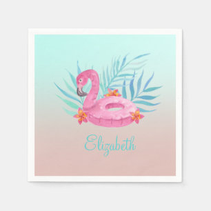 Servilleta De Papel Hojas de palma rosadas adorables