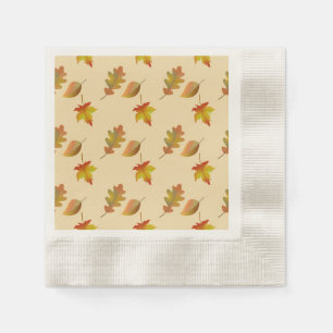 Servilleta De Papel Hojas de roble acogedoras de arce de otoño