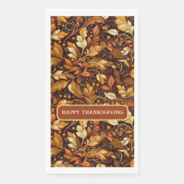 Servilleta De Papel Hojas Doradas Personalizables