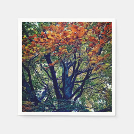 Servilleta De Papel hojas naranjas