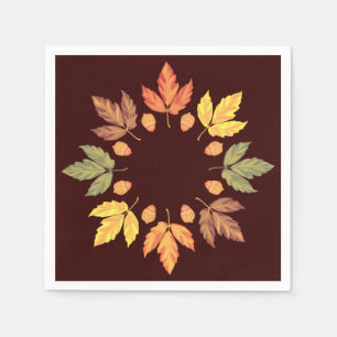 Servilleta De Papel Hojas otoñales