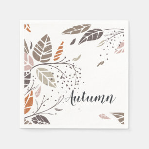 Servilleta De Papel Hojas otoñales personalizadas personalizados   Ser