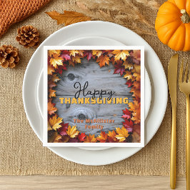 Servilleta De Papel Hojas otoñales y el Día de Acción de Gracias por e