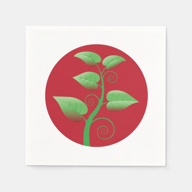 Servilleta De Papel Hojas rojas (Anverso)