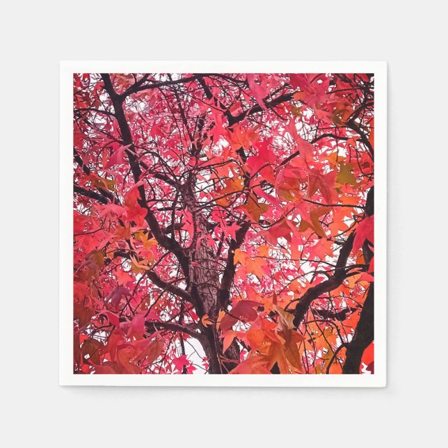 Servilleta De Papel Hojas rosadas (Anverso)