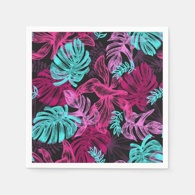 Servilleta De Papel Hojas tropicales (Anverso)