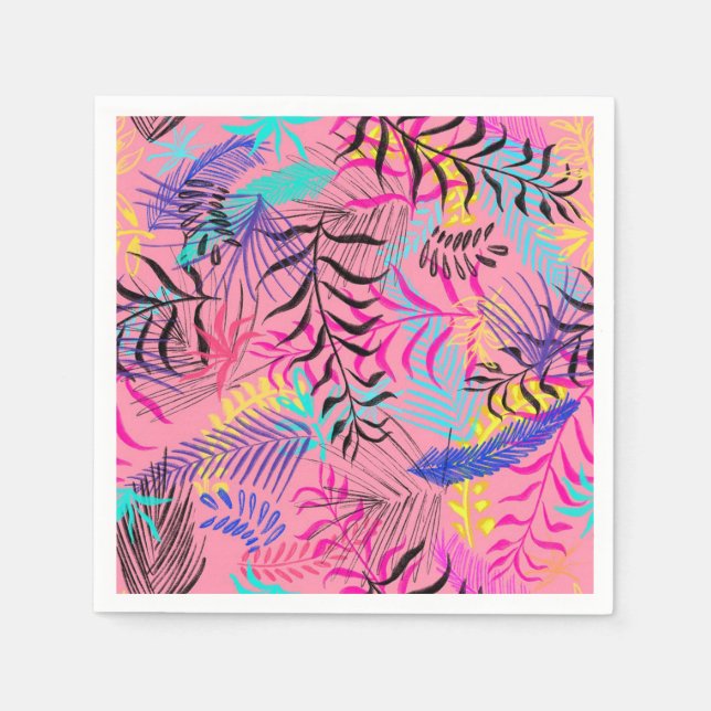 Servilleta De Papel Hojas tropicales (Anverso)