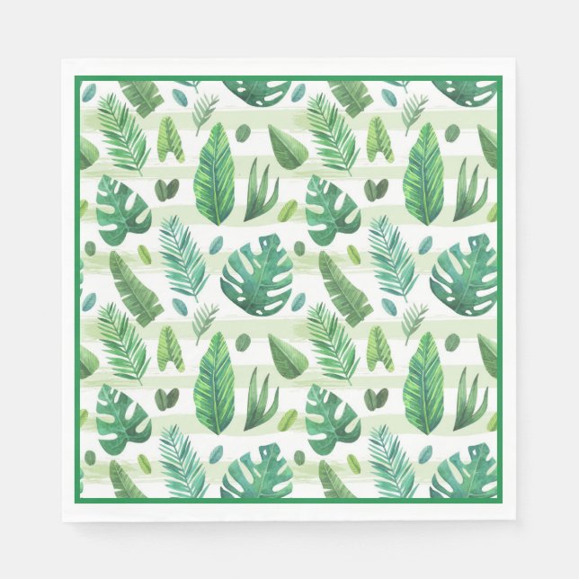 Servilleta De Papel Hojas tropicales con servilletas de papel (Anverso)