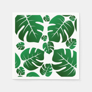 Servilleta De Papel Hojas verdes de la planta de Monstera