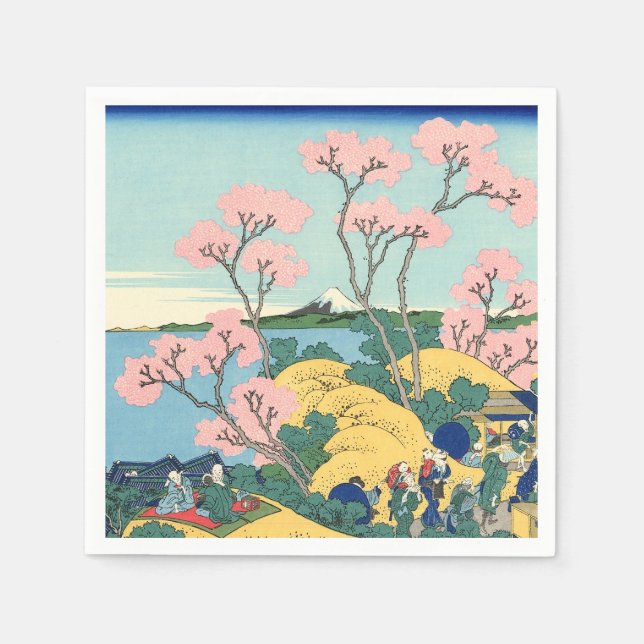 Servilleta De Papel Hokusai Fuji de Gotenyama en el Tōkaidō (Anverso)