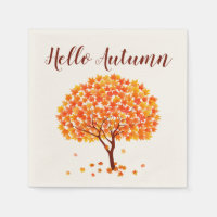 Hola Árbol de arce de otoño