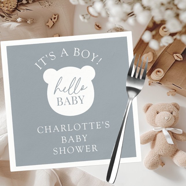 Servilleta De Papel Hola Bear Bebé Es un Chico (Subido por el creador)