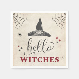 Servilleta De Papel Hola brujas Halloween Graciosa Bachelorette de tex