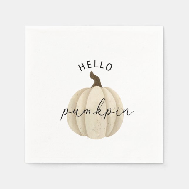 Servilleta De Papel Hola Calabaza - Caída, otoño (Anverso)
