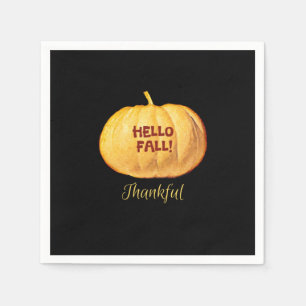 Servilleta De Papel Hola FALL Gratitude Gratitude Autumn Pumpkin