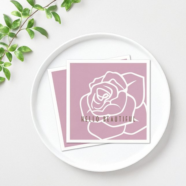 Servilleta De Papel Hola hermosa - Papel rosa rosado de Moda moderna (Subido por el creador)