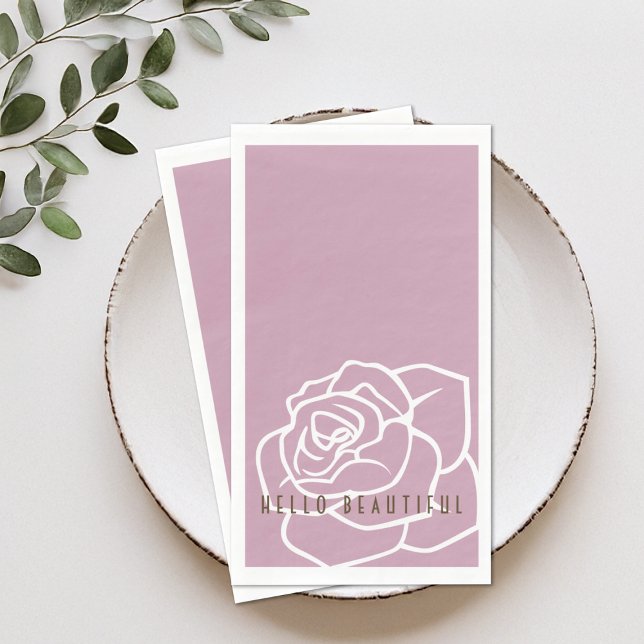 Servilleta De Papel Hola hermosa - Rosa rosa moderno (Subido por el creador)