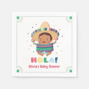 Servilleta De Papel Hola Mexicano Boy Fiesta Baby Shower Suministros