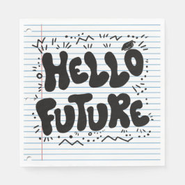 Servilleta De Papel Hola Napkins Fiesta de futuros Grad