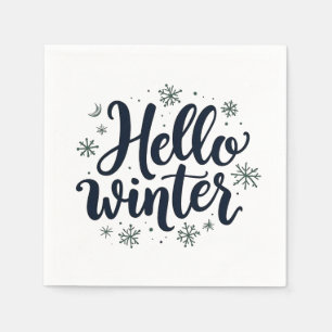 Servilleta De Papel Hola Navidades de invierno Temporada de Invierno d