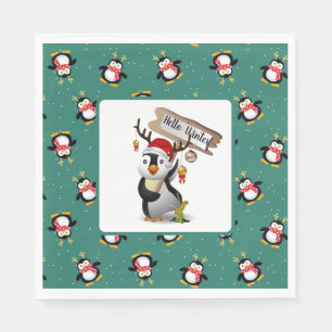 Servilleta De Papel Hola Penguins Napkins