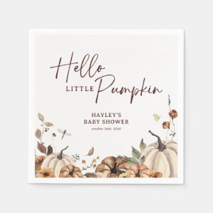 Servilleta De Papel Hola Pequeña Calabaza Baby Shower de Otoño