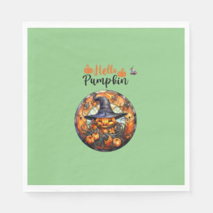 Servilleta De Papel Hola Scary Hallowe'en Pumpkin