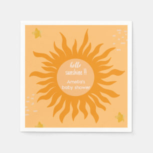Servilleta De Papel Hola sol aquí viene el hijo Baby Shower