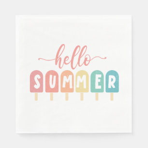 Servilleta De Papel Hola Summer Pastel Popsicles
