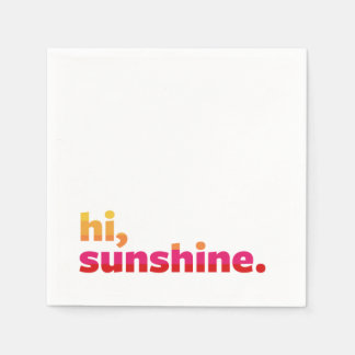 Servilleta De Papel Hola, Sunshine. Fiesta de verano
