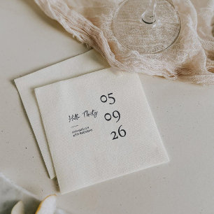 Servilleta De Papel Hola treinta cumpleaños minimalista moderno 30