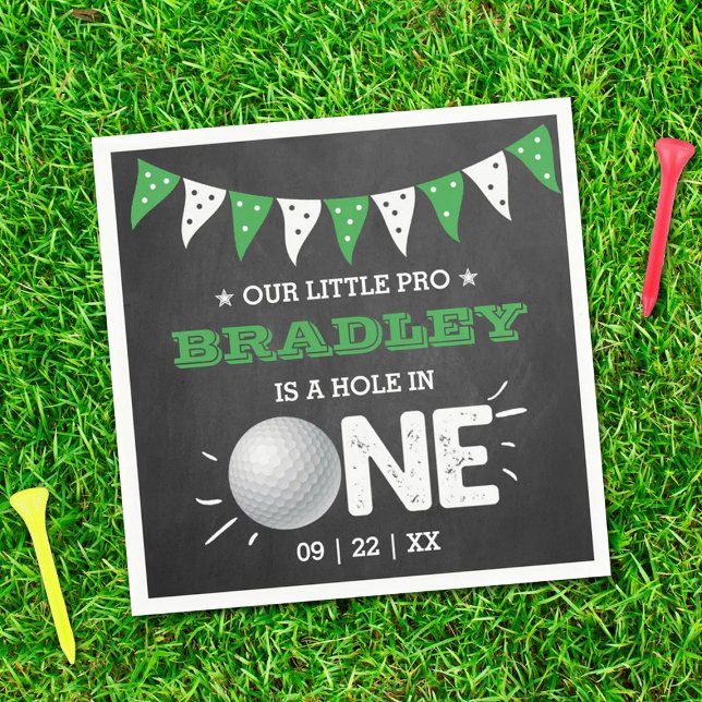 Servilleta De Papel Hole In One Boys Golf 1er cumpleaños Par-tee (Subido por el creador)
