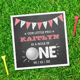 Servilleta De Papel Hole In One Chicas Golf 1er cumpleaños Par-tee