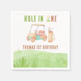Servilleta De Papel Hole In One First Birthday Party