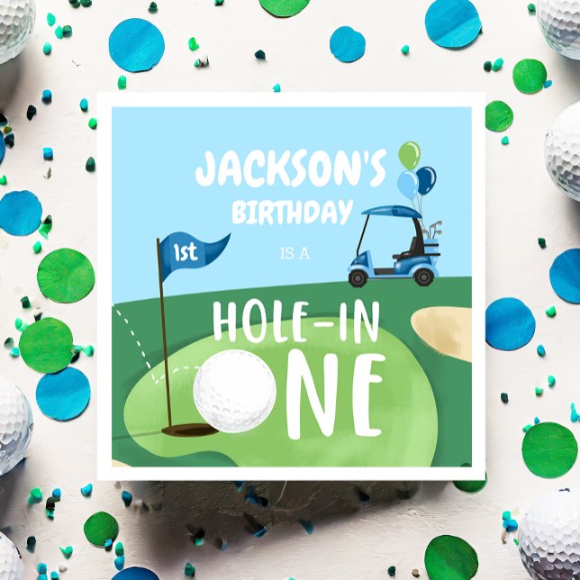Servilleta De Papel Hole In One Golf Boy First Birday Par-Tee (Subido por el creador)