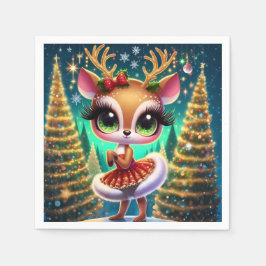 Servilleta De Papel Holiday Ballet Reindeer Star