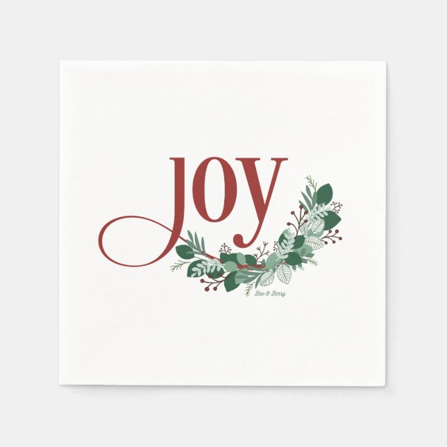Servilleta De Papel Holiday Joy Napkins (Anverso)