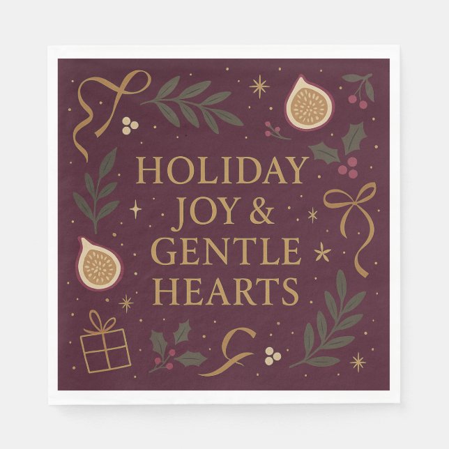 Servilleta De Papel Holiday Joy Paper Napkin (Anverso)