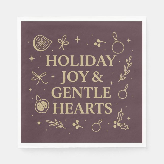 Servilleta De Papel Holiday Joy Paper Napkin (Anverso)
