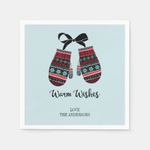 Servilleta De Papel Holiday Mittens Warm Warm Navidades Napkins