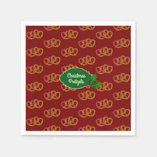 Servilleta De Papel Holiday Pretzel Nibbles - Navidades fiesta propio
